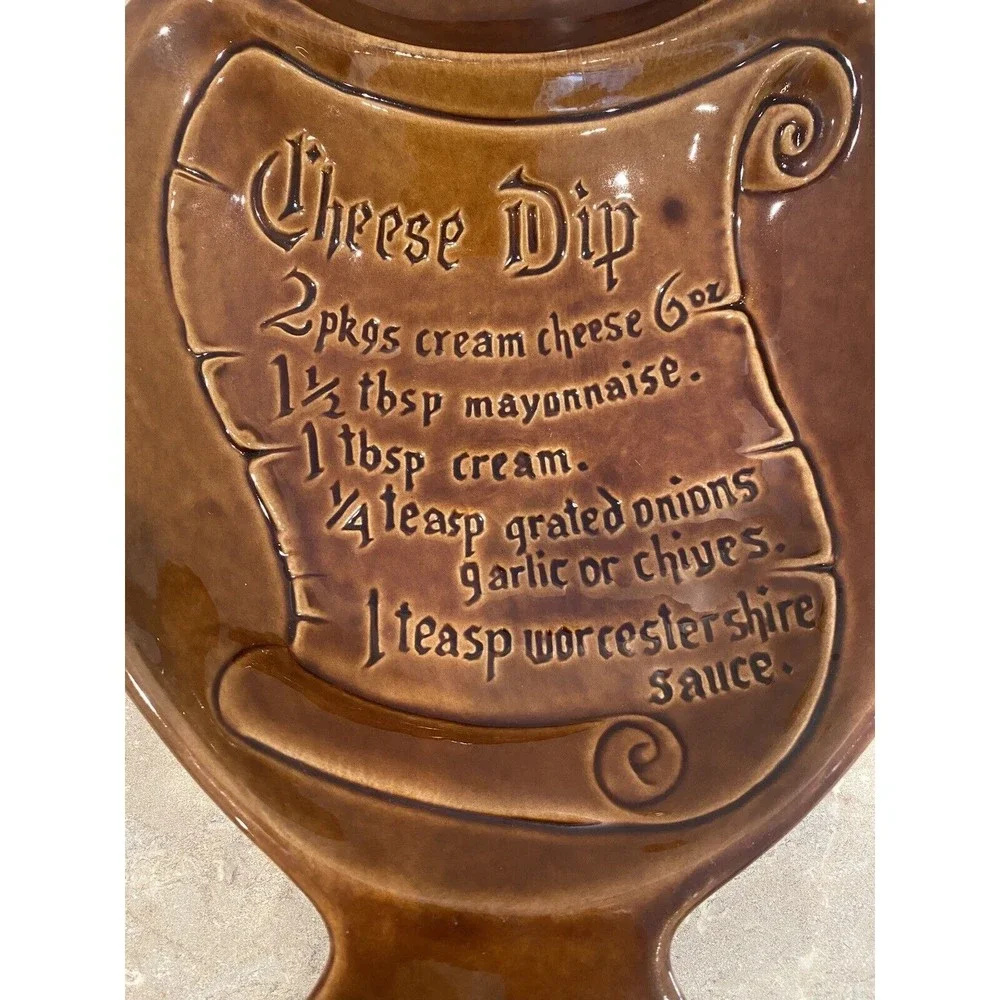 Vintage Cheese Dip Platter With Recipe